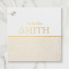 Elegante bruiloft Mr. & Mrs Gepersonaliseerde naam Bedankjes Labels