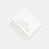 Elegante bruiloft Mr. & Mrs. NAME grijs wit Servet (Hoek)
