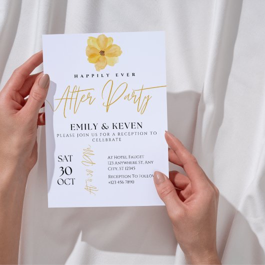 Elegante bruiloft na uitnodiging