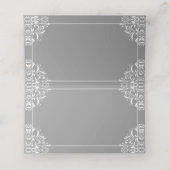 Elegante bruiloft naam Kaarten | Nadine (grijs/gri Plaatskaartje (Binnenkant ongevouwen)