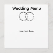 Elegante bruiloft, Namen, Menu (Voorkant)