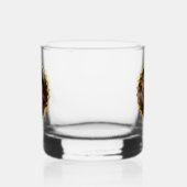 Elegante bruiloft of Jubileum paar foto naam Whisky Glas (Links)