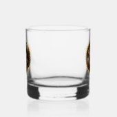 Elegante bruiloft of Jubileum paar foto naam Whisky Glas (Links)