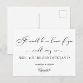 Elegante bruiloft officiële gepersonaliseerde Kaar Briefkaart (Voorkant / Achterkant)