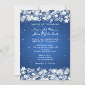 Elegante bruiloft oogverblindende sterren blauw kaart (Achterkant)