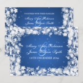 Elegante bruiloft oogverblindende sterren blauw kaart (Voorkant / Achterkant)
