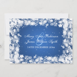 Elegante bruiloft oogverblindende sterren blauw kaart