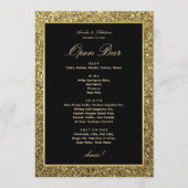 Elegante bruiloft open bar Kaart (Voorkant)