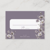 Elegante bruiloft paarse waterverf dank u plaatskaartje (Voorkant)