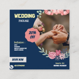 Elegante bruiloft pakket promotionele behuizing Ka Informatiekaartje