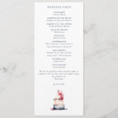 Elegante bruiloft partij Kaart met Waterverf taart (Achterkant)