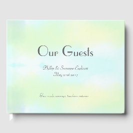 Elegante Bruiloft Passen getrouwd Geel Blauw Water Gastenboek