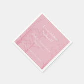 Elegante bruiloft Passen getrouwd Roos Pink Tree A Servet (Hoek)