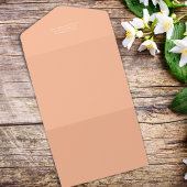 Elegante bruiloft perzik bloemenkalligrafie Script All In One Uitnodiging