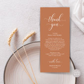 Elegante bruiloft plaats instelling dank u kaart