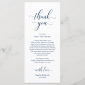 Elegante bruiloft plaats instelling dank u kaart (Voorkant)