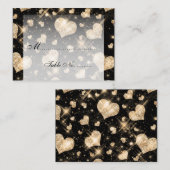 Elegante bruiloft Plaatskaarten Gouden Glitter Har Plaatskaartje (Voorkant / Achterkant)