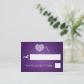 Elegante bruiloft Plaatskaarten sleutel tot mijn h Plaatskaartje (Staand voorkant)