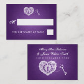 Elegante bruiloft Plaatskaarten sleutel tot mijn h Plaatskaartje (Voorkant / Achterkant)