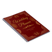 elegante bruiloft planner rood goud indiaan notitieboek (Rechterzijde)