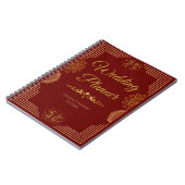 elegante bruiloft planner rood goud indiaan notitieboek (Linkerzijde)
