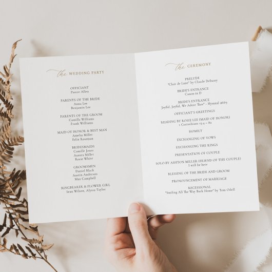 Elegante bruiloft programma volgorde van service b