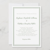 Elegante bruiloft QR Code Foto Classic Sage Green Kaart (Voorkant)