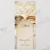 Elegante bruiloft receptie diner menu Sjabloon (Voorkant)