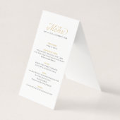 Elegante bruiloft receptie gouden vogels menu (Voorkant)