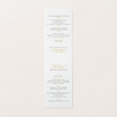 Elegante bruiloft receptie gouden vogels menu (Buitenkant ongevouwen)