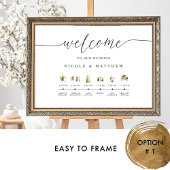 Elegante bruiloft receptie Orde van Evenementen Te Poster