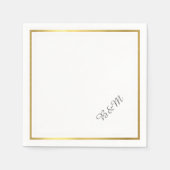 Elegante bruiloft receptie_party wit minimalist servet (Voorkant)