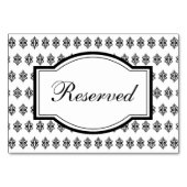 Elegante bruiloft receptie tafel Kaart (Achterkant)