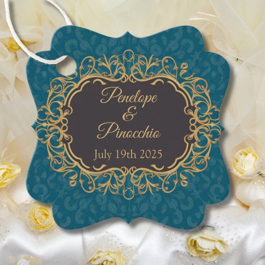 Elegante bruiloft Regencycore stijl Bedankjes Labels