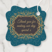 Elegante bruiloft Regencycore stijl Bedankjes Labels (Achterkant)