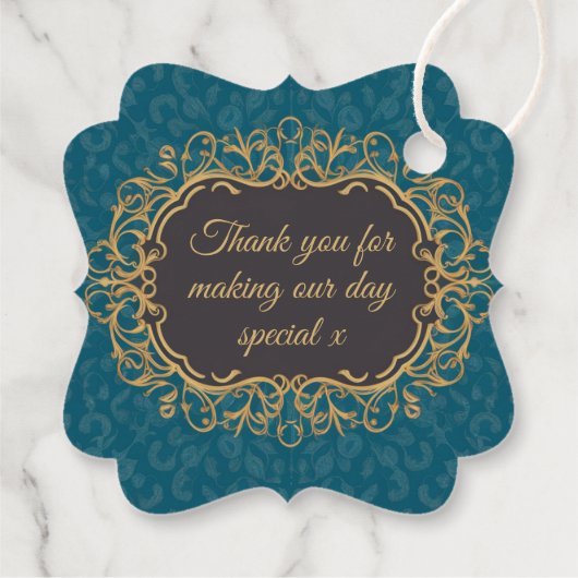 Elegante bruiloft Regencycore stijl Bedankjes Labels (Achterkant)