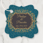 Elegante bruiloft Regencycore stijl Bedankjes Labels (Voorkant)