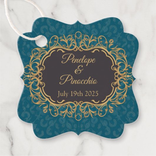 Elegante bruiloft Regencycore stijl Bedankjes Labels (Voorkant)