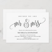 Elegante bruiloft repetitie Dinner Invitation Kaar Kaart (Voorkant / Achterkant)