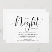 Elegante bruiloft repetitie Dinner Invitation Kaar Kaart (Voorkant / Achterkant)