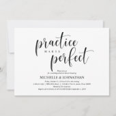 Elegante bruiloft repetitie Dinner Invitation Kaar Kaart (Voorkant)