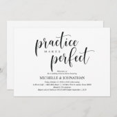 Elegante bruiloft repetitie Dinner Invitation Kaar Kaart (Voorkant / Achterkant)