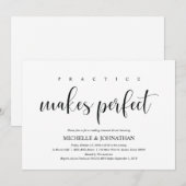Elegante bruiloft repetitie Dinner Invitation Kaar Kaart (Voorkant / Achterkant)