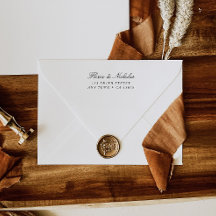 Elegante bruiloft retour adres Rubber Stamp Script
