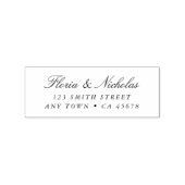 Elegante bruiloft retour adres Rubber Stamp Script Rubberstempel (Afrduk)
