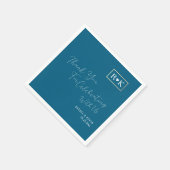 Elegante bruiloft Romantisch blauw Servet (Hoek)