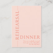 Elegante bruiloft roze behuizing repetitie diner informatiekaartje (Voorkant)