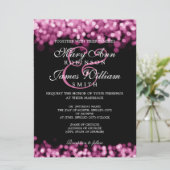 Elegante bruiloft roze lichten kaart (Staand voorkant)