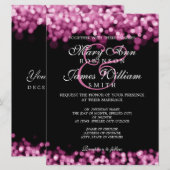 Elegante bruiloft roze lichten kaart (Voorkant / Achterkant)