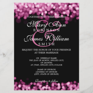 Elegante bruiloft roze lichten kaart